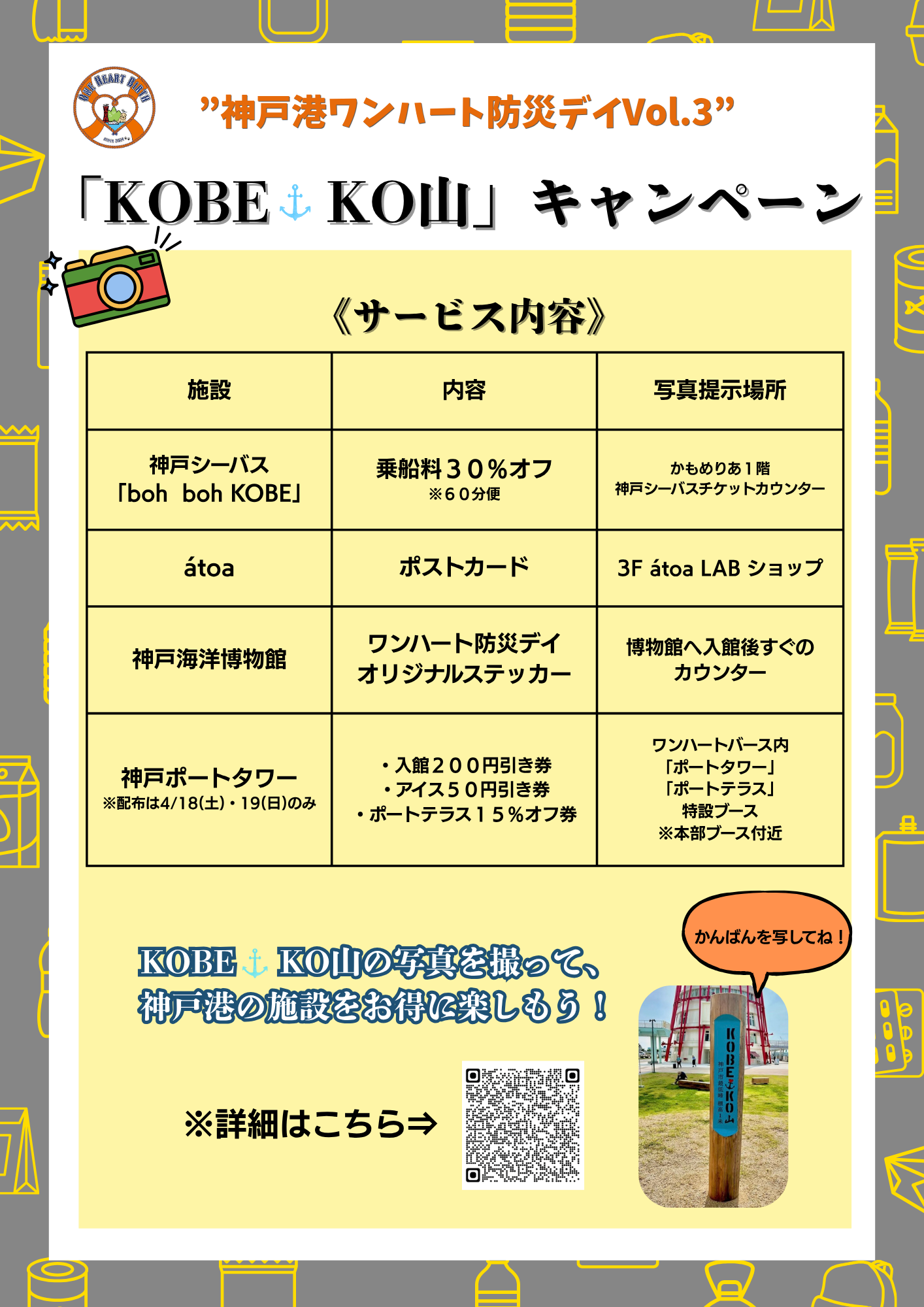 ★特別企画★『ワンハート防災デイvol.3』「KOBE⚓KO山」キャンペーン実施！